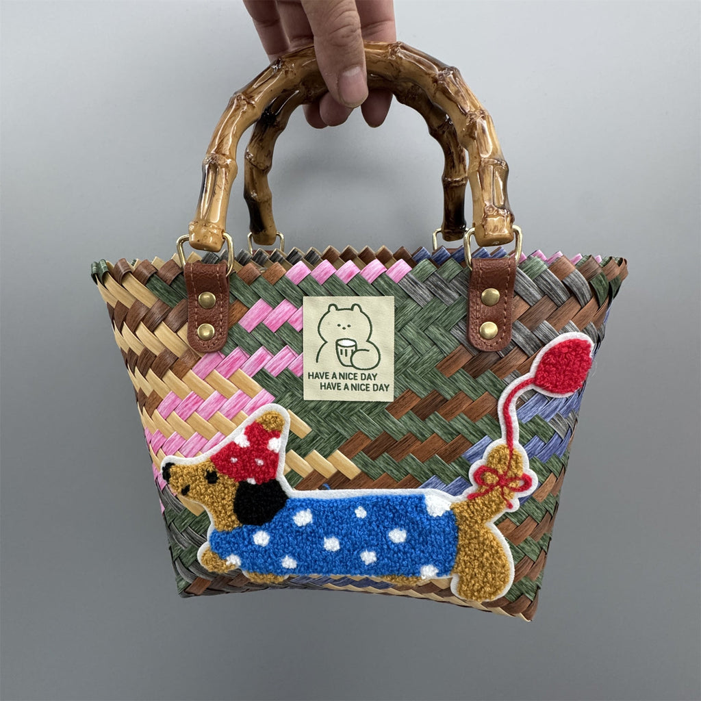 Handbag Bamboo Handwoven | High & Bury