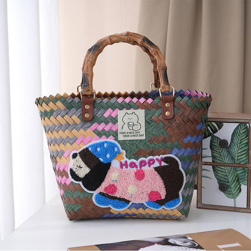 Handbag Wood Handwoven | High & Bury