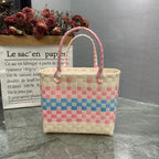 Handbag Yellow White Beige | High & Bury