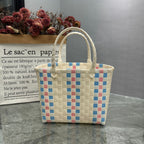 Handbag Yellow White Beige | High & Bury