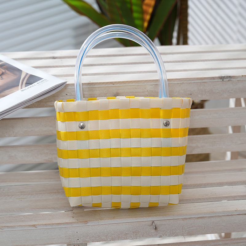 Handbag Yellow White | High & Bury