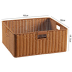 Handcrafted Basket Light Brown Dark Coffee | High & Bury