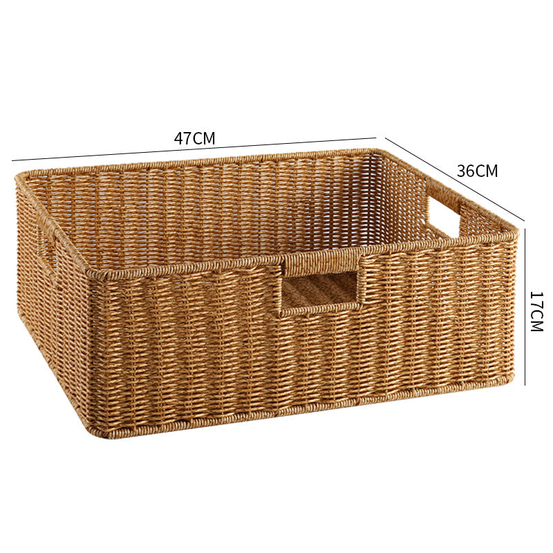 Handcrafted Basket Light Brown Dark Coffee | High & Bury