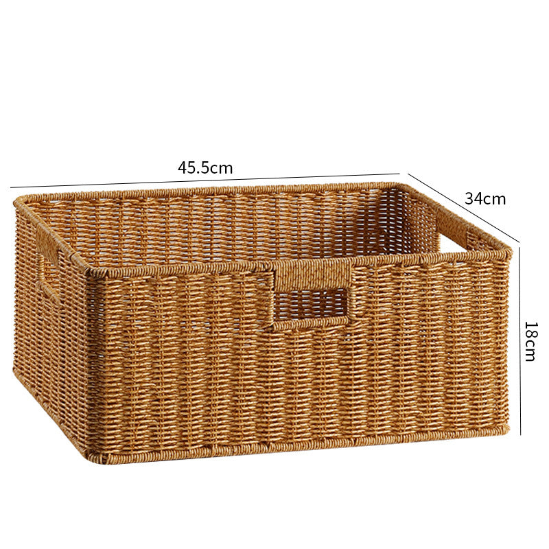 Handcrafted Basket Light Brown Dark Coffee | High & Bury