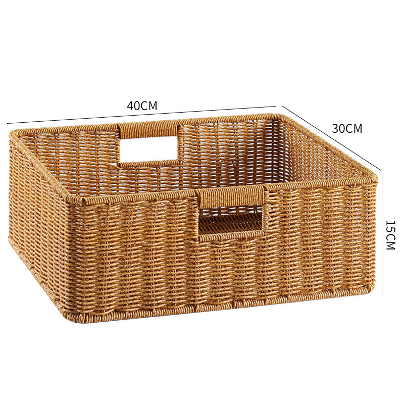 Handcrafted Basket Light Brown Dark Coffee | High & Bury