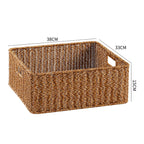 Handcrafted Basket Light Brown Dark Coffee | High & Bury