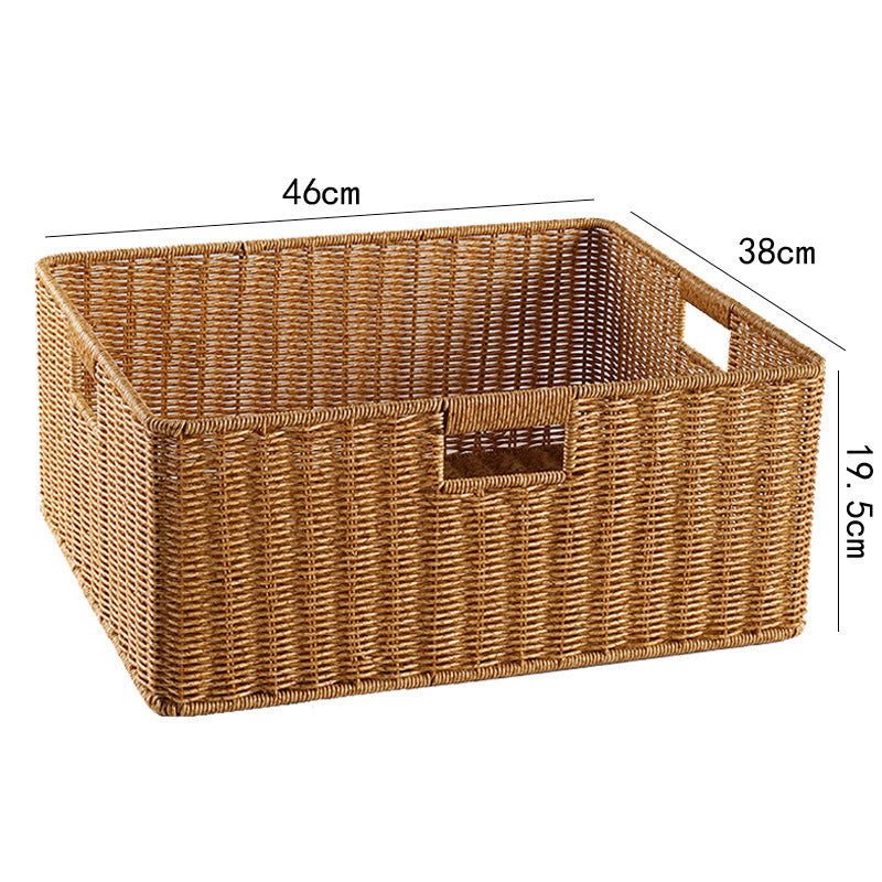 Handcrafted Basket Light Brown Dark Coffee | High & Bury