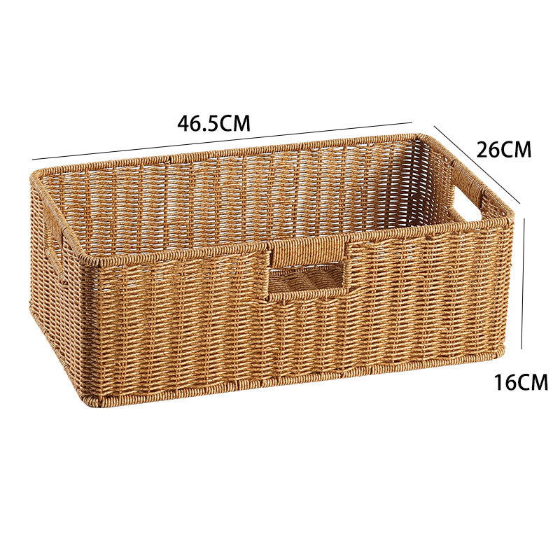 Handcrafted Basket Light Brown Dark Coffee | High & Bury