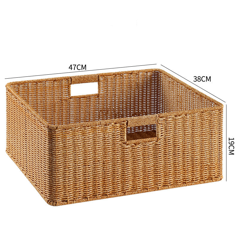Handcrafted Basket Light Brown Dark Coffee | High & Bury