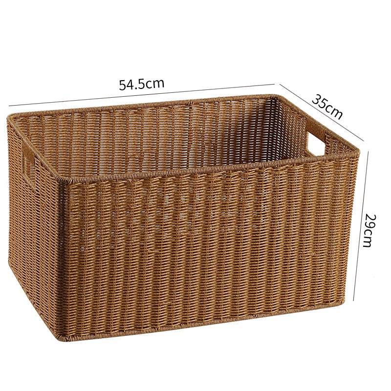 Handcrafted Basket Light Brown Dark Coffee | High & Bury