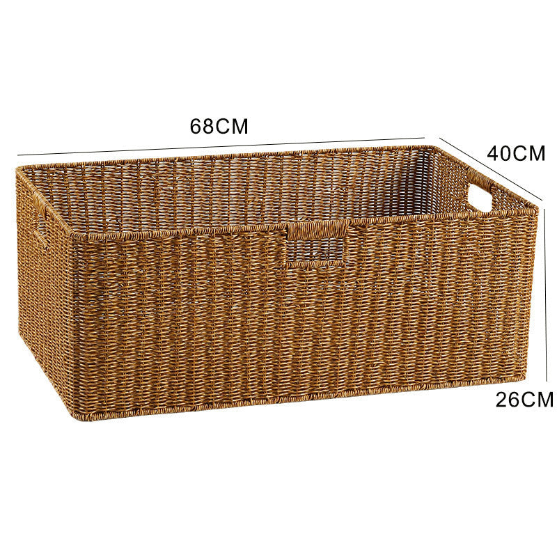 Handcrafted Basket Light Brown Dark Coffee | High & Bury