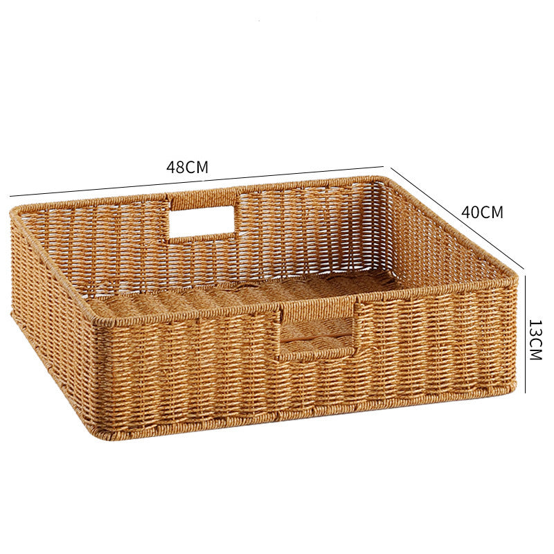 Handcrafted Basket Light Brown Dark Coffee | High & Bury