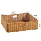 Handcrafted Basket Light Brown Dark Coffee | High & Bury