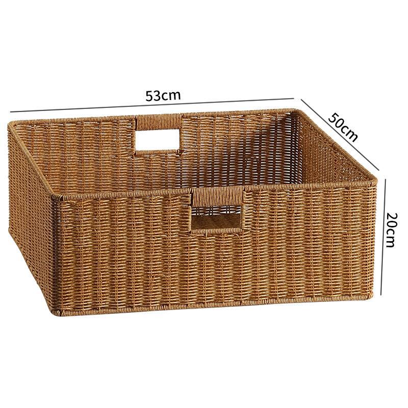 Handcrafted Basket Light Brown Dark Coffee | High & Bury
