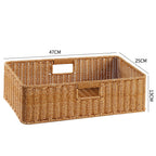 Handcrafted Basket Light Brown Dark Coffee | High & Bury