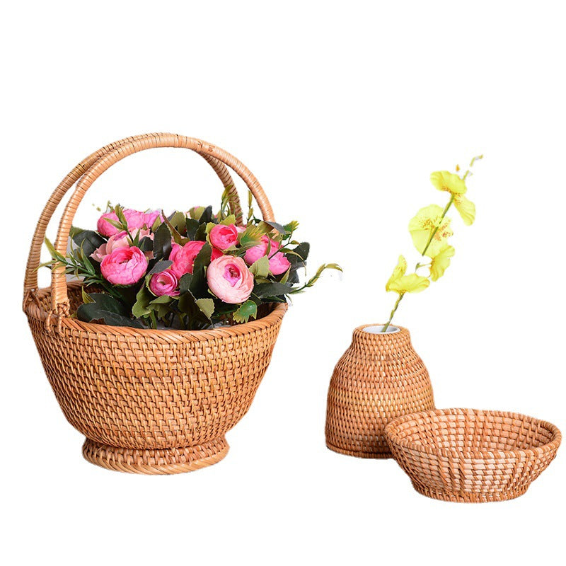 Handcrafted Basket with Two Handles | High & Bury