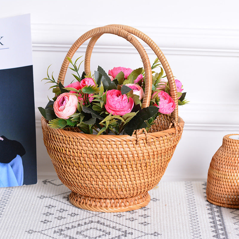 Handcrafted Basket with Two Handles | High & Bury