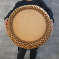Handcrafted Braided Seat Pouf | High & Bury