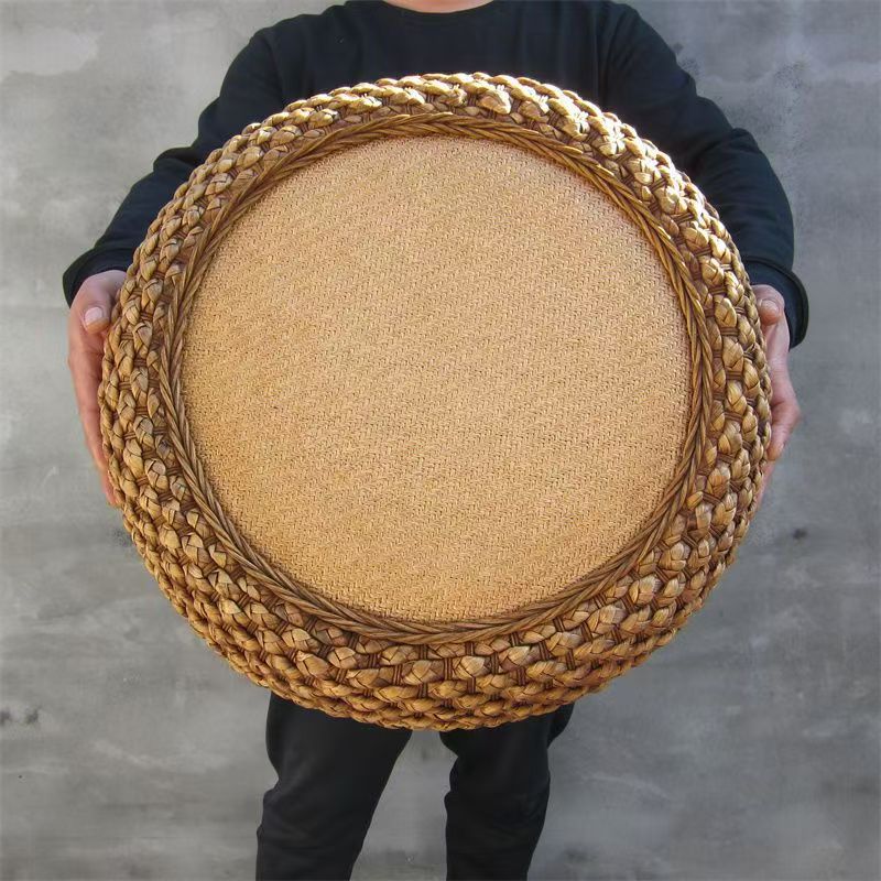 Handcrafted Braided Seat Pouf | High & Bury