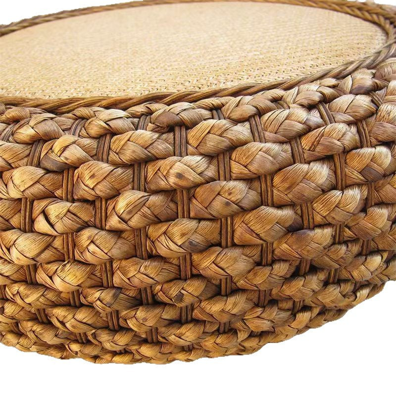 Handcrafted Braided Seat Pouf | High & Bury