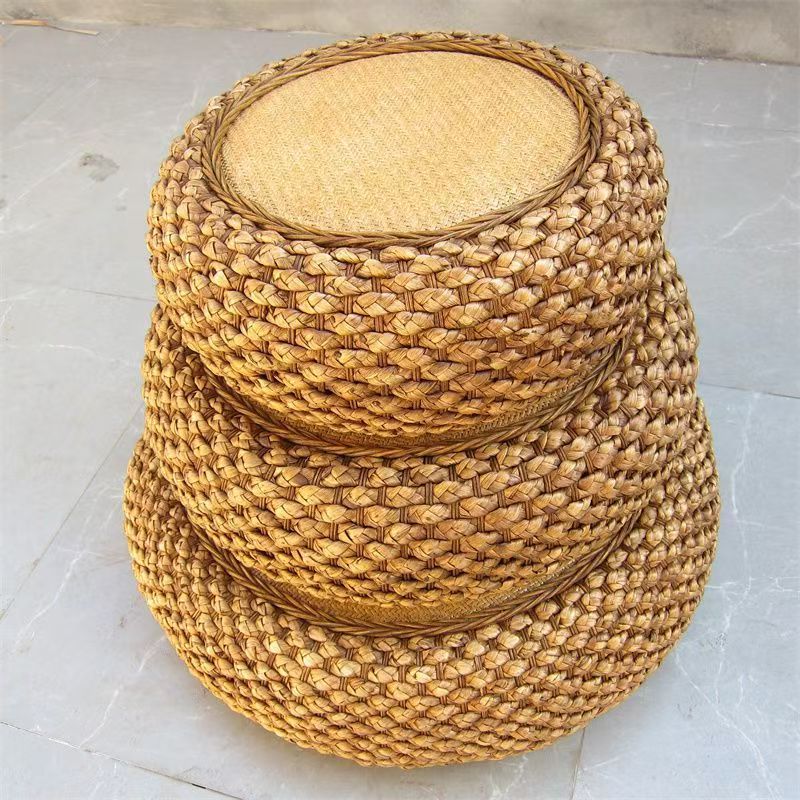 Handcrafted Braided Seat Pouf | High & Bury