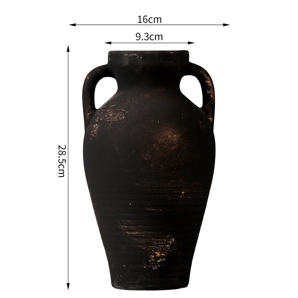 Handcrafted Ceramic Vase Beige Black | High & Bury
