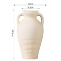 Handcrafted Ceramic Vase Beige Black | High & Bury