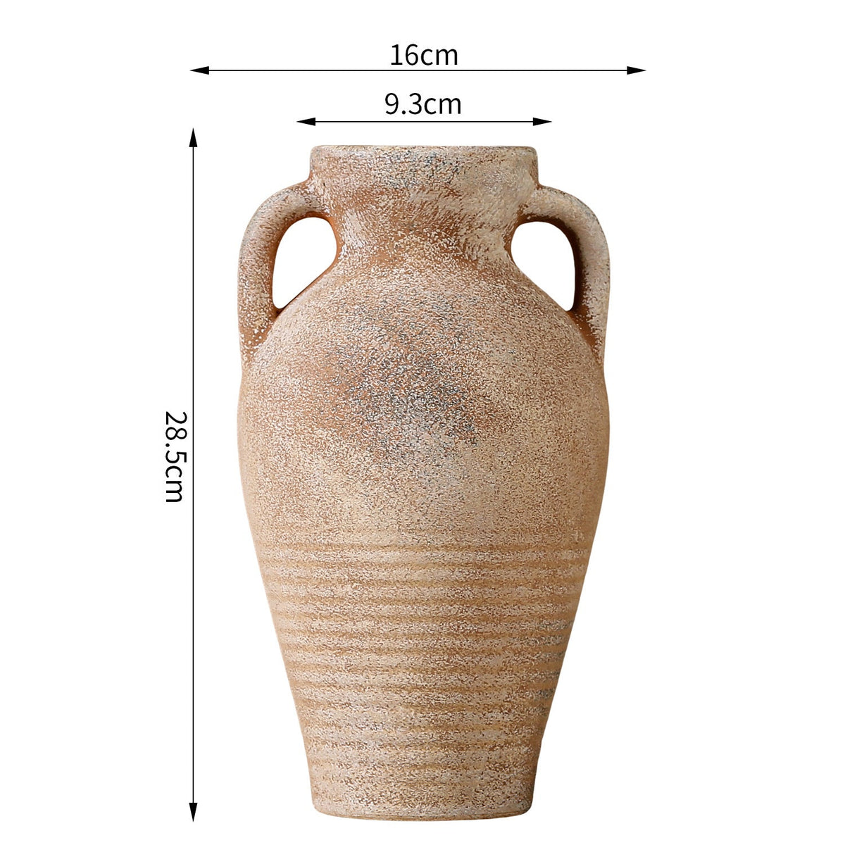 Handcrafted Ceramic Vase Beige Black | High & Bury
