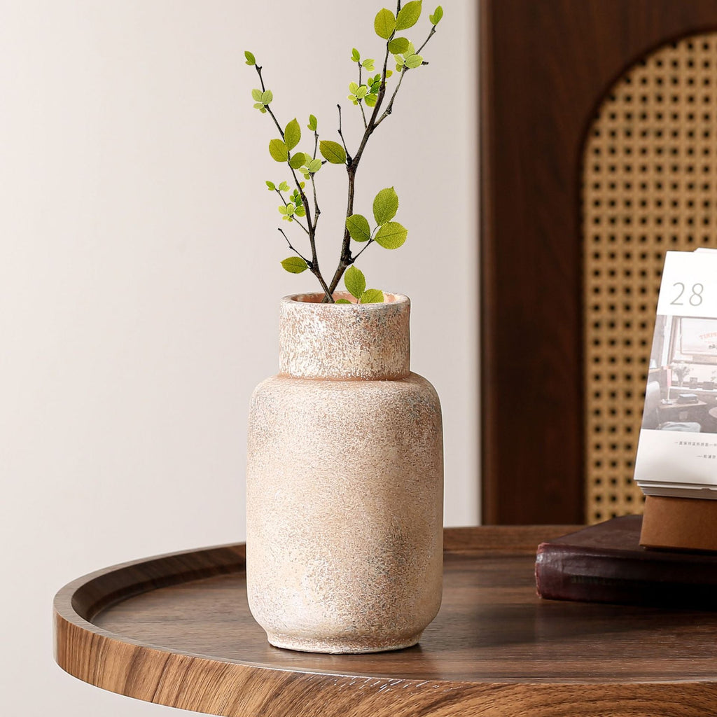 Handcrafted Ceramic Vase Blackgold Beige Red | High & Bury