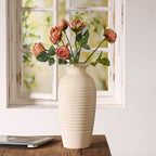 Handcrafted Ceramic Vase with Ribbed Structure | High & Bury