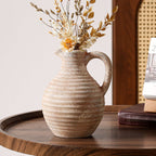 Handcrafted Ceramic Vase with Ribbed Structure | High & Bury