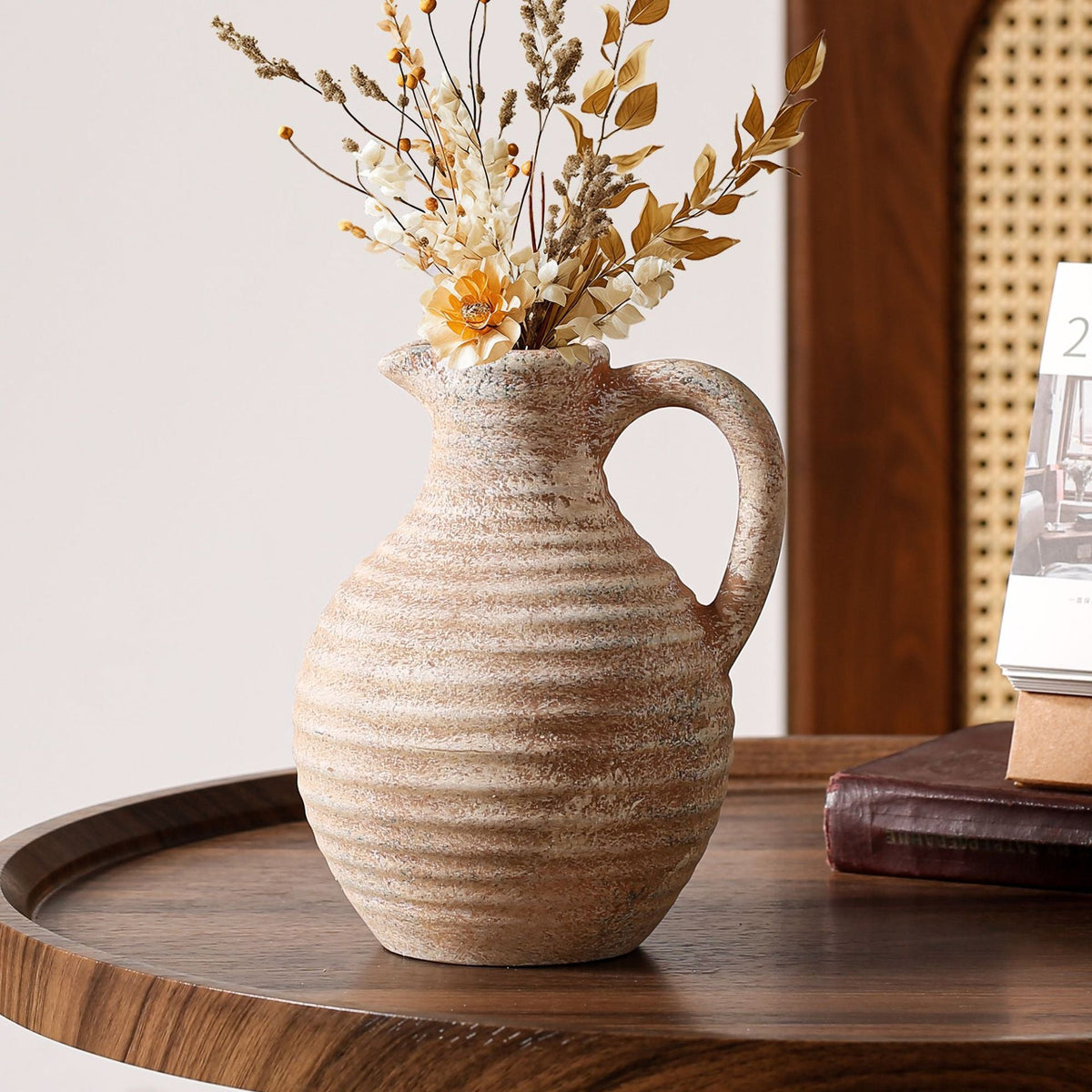 Handcrafted Ceramic Vase with Ribbed Structure | High & Bury