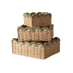 Handcrafted Decoration Basket Woven Natural Fiber Soft Textile | High & Bury