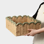 Handcrafted Decoration Basket Woven Natural Fiber Soft Textile | High & Bury