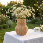 Handcrafted Decorative Basket made of Natural Weave | High & Bury