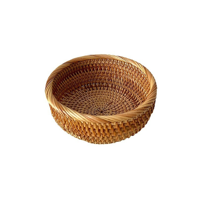 Handcrafted Decorative Fruit Basket made of Rattan | High & Bury