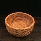 Handcrafted Decorative Fruit Basket made of Rattan | High & Bury