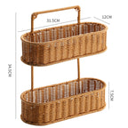 Handcrafted Decorative Storage Basket Oval Long | High & Bury