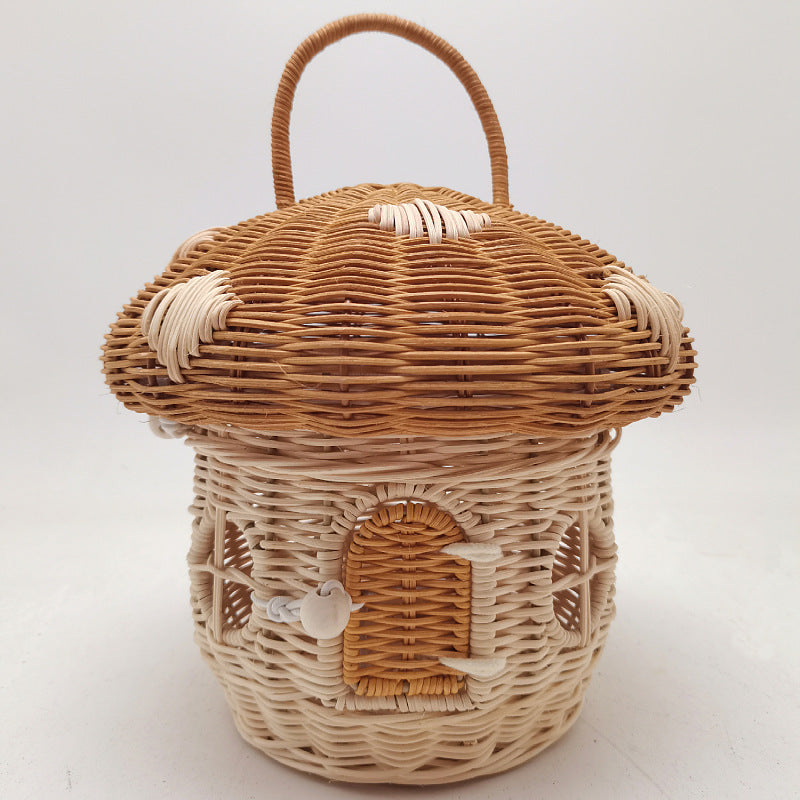 Handcrafted Decorative Woven Basket Red Brown | High & Bury