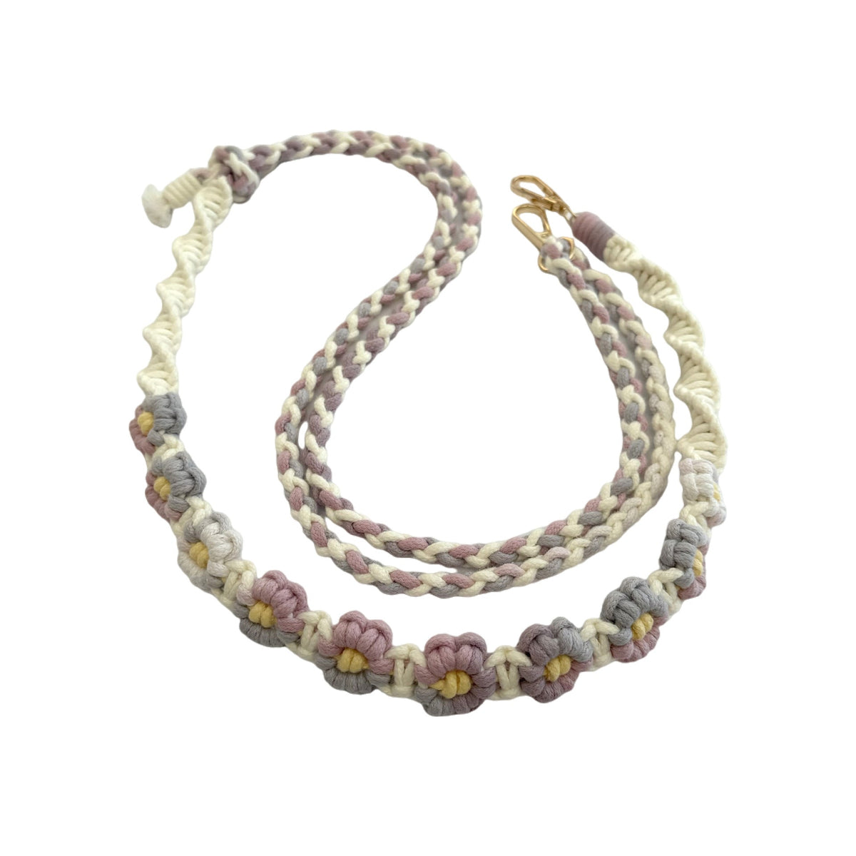Handcrafted Floral Macrame Keychain | High & Bury