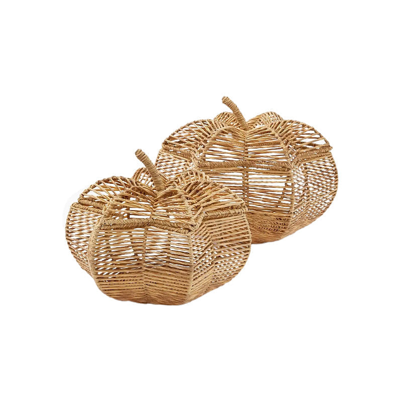 Handcrafted Fruit Basket in Pumpkin Design | High & Bury
