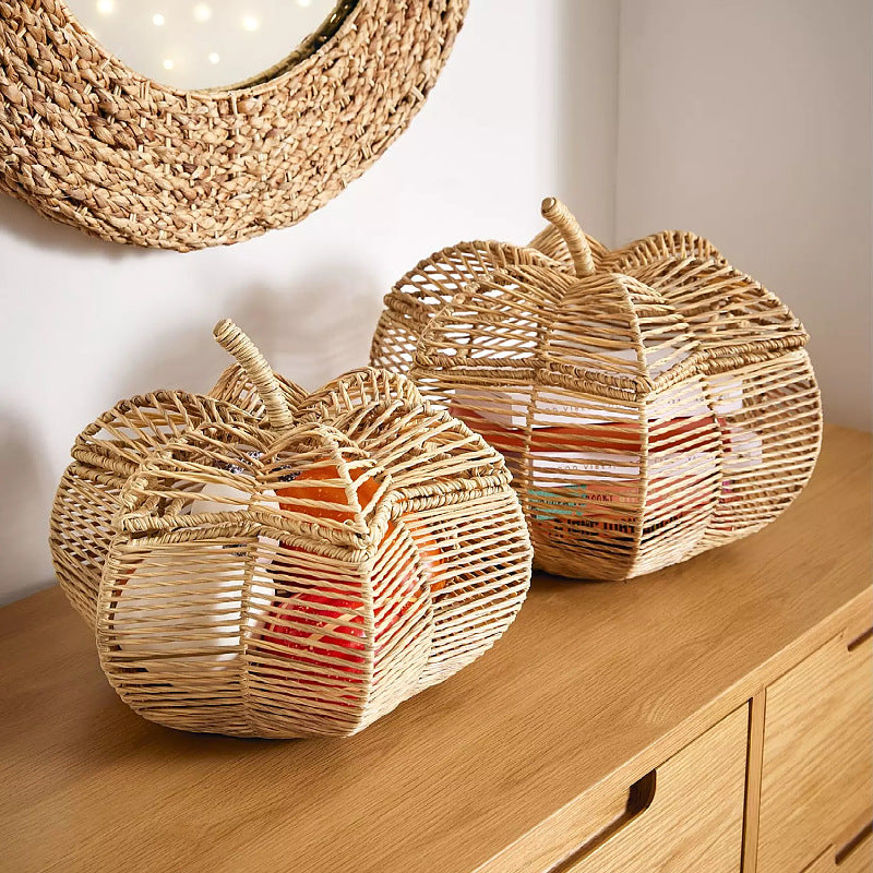 Handcrafted Fruit Basket in Pumpkin Design | High & Bury
