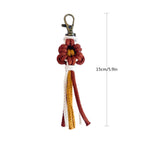 Handcrafted Macrame Flower Keychain | High & Bury