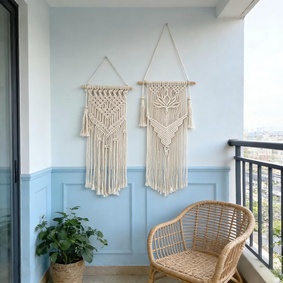 Handcrafted Macrame Wall Tapestry | High & Bury