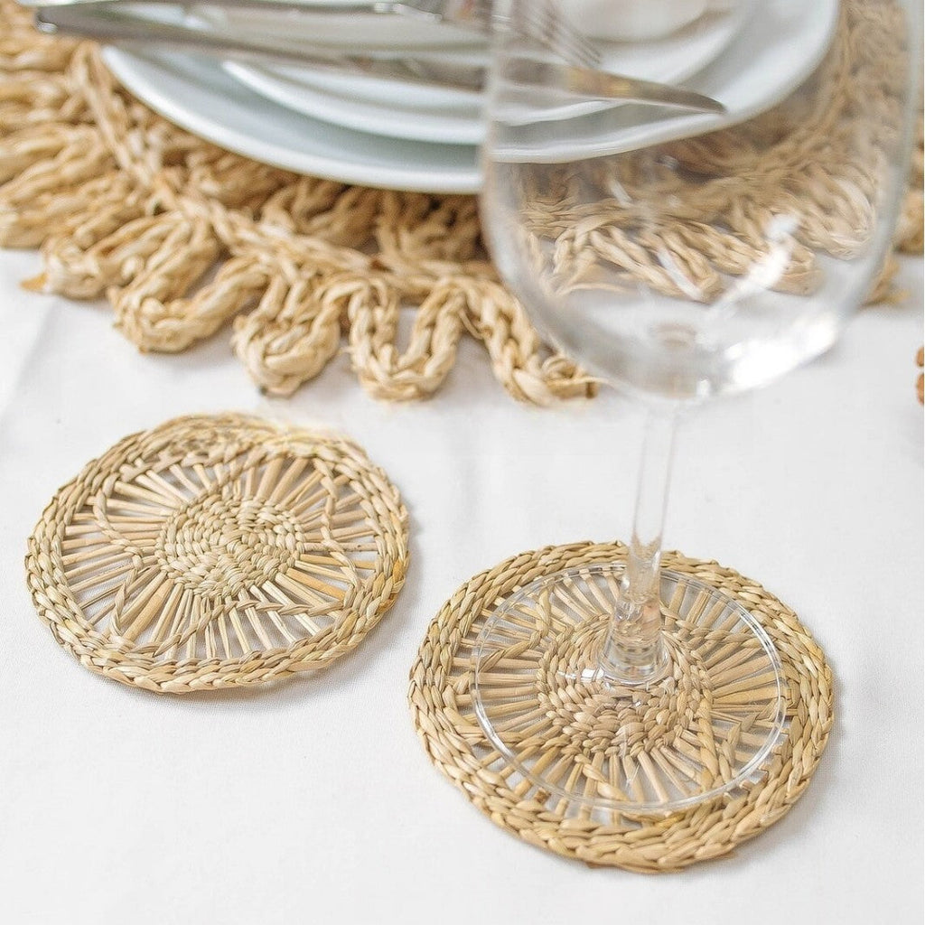 Handcrafted Natural Fiber Coasters | High & Bury