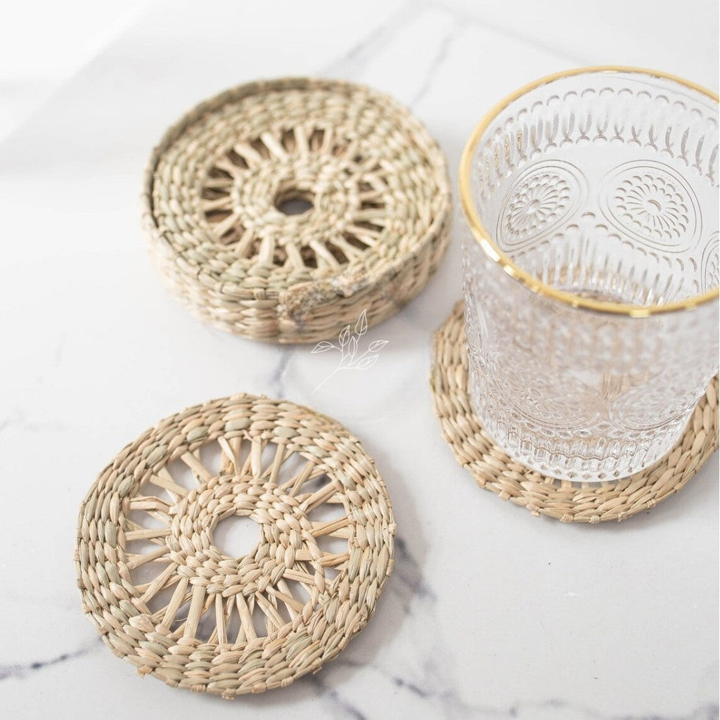 Handcrafted Natural Fiber Coasters | High & Bury