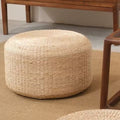 Handcrafted Natural Fiber Pouf | High & Bury