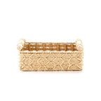 Handcrafted Natural Fiber Storage Basket Brown Khaki | High & Bury