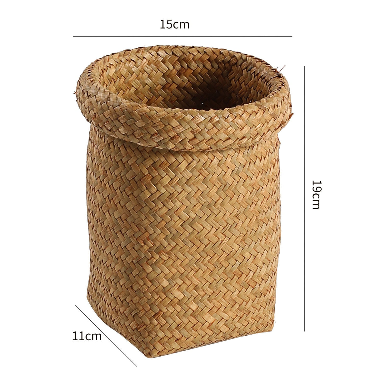 Handcrafted Natural Fiber Storage Basket Soft Textile Handwoven | High & Bury