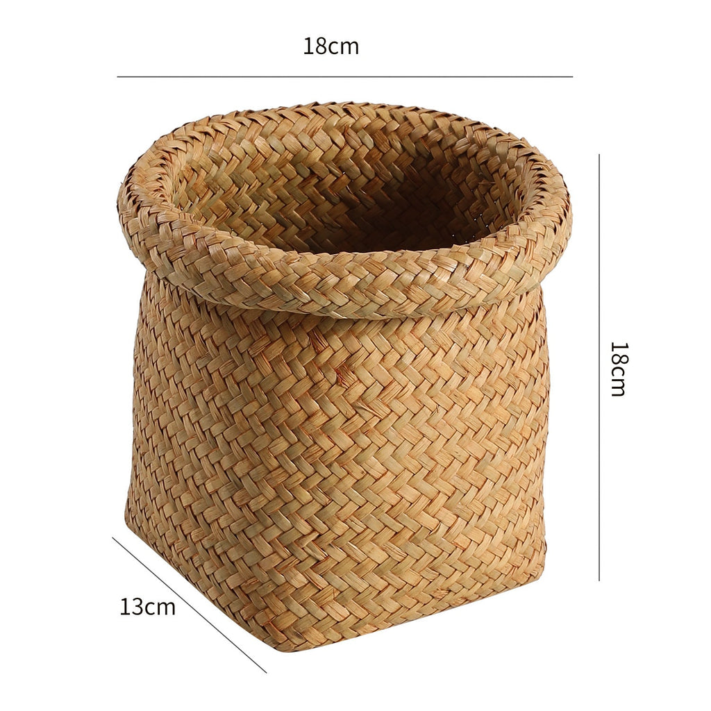 Handcrafted Natural Fiber Storage Basket Soft Textile Handwoven | High & Bury